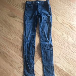 J Brand medium-wash denim with zipper detail